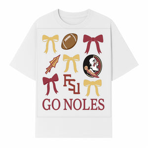 Florida State Seminoles Decor - FSU Go Noles Football Party Decorations, Cheer Bow Graphics for Fans and Alumni, School Spirit Items - T-shirt 1758559973044.jpg
