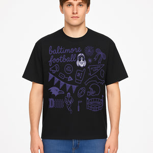 Baltimore Football Fan Decor Bundle - Ravens, Team Spirit, Game Day Elements, Sports Party Decorations, Pittsburgh Rivalry Theme - T-shirt 1758559974139.jpg