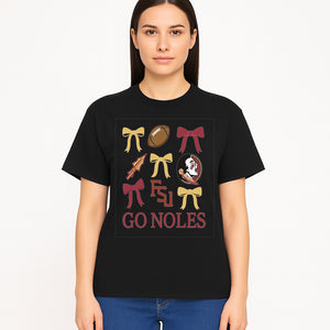 Florida State Seminoles Decor - FSU Go Noles Football Party Decorations, Cheer Bow Graphics for Fans and Alumni, School Spirit Items - T-shirt 1758559974308.jpg