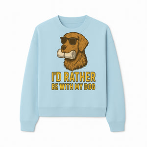 Funny Dog Lover T-Shirt: 'I'd Rather Be With My Dog' Vintage Style Graphic Tee - Sweatshirt 1758559974356.jpg