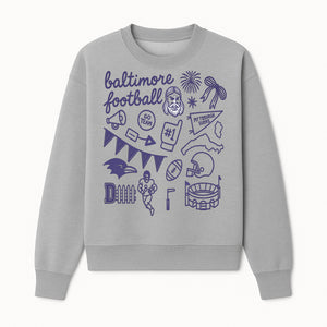 Baltimore Football Fan Decor Bundle - Ravens, Team Spirit, Game Day Elements, Sports Party Decorations, Pittsburgh Rivalry Theme - Sweatshirt 1758559974406.jpg
