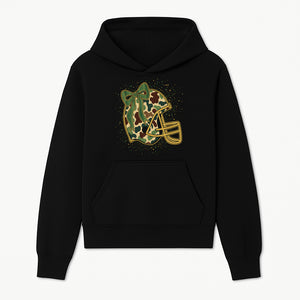 Camo Football Helmet with Bow Graphic Tee - Sports Apparel for Women, Cute Football Gift, Trendy Game Day Outfit - Hoodie 1758559974526.jpg