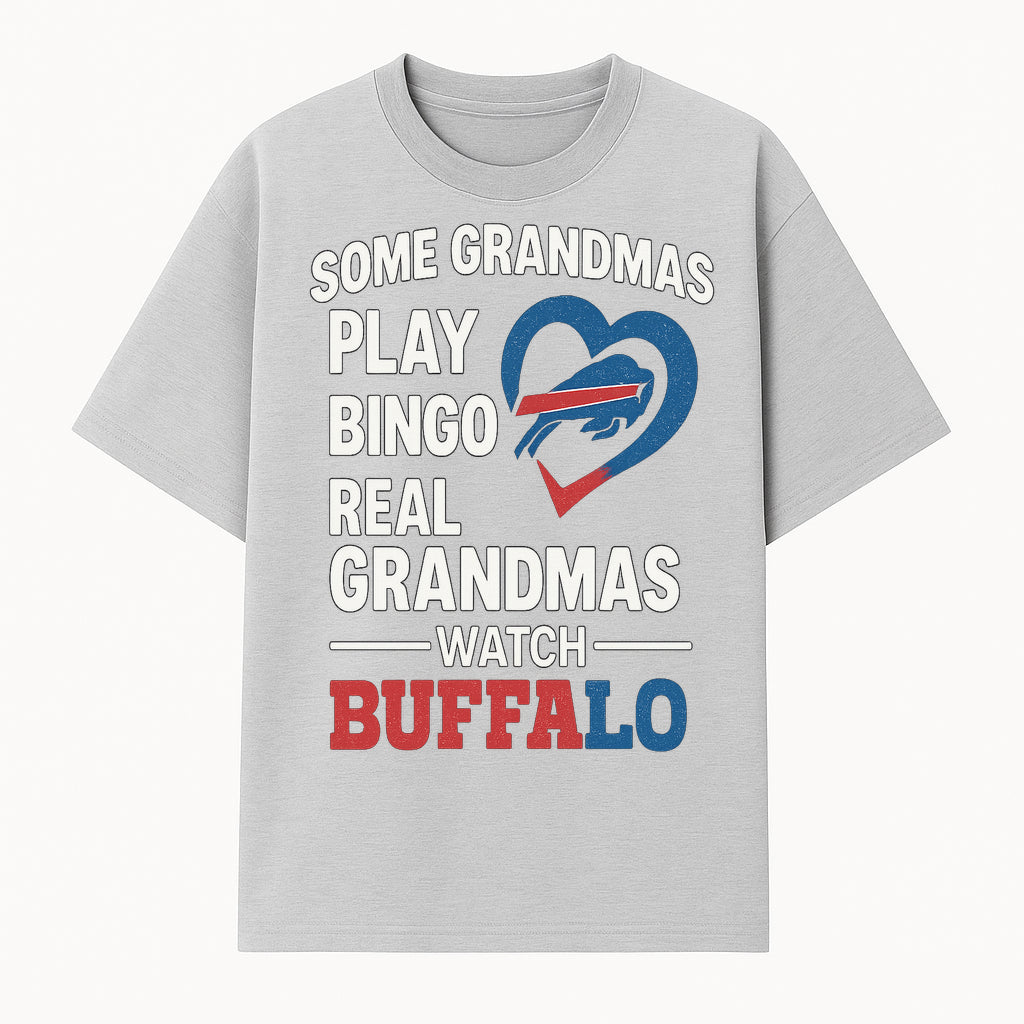 Buffalo Sports Grandma T-Shirt | Funny Gift for Grandmas Who Love Football | Bingo Play Humor | NFL Team Pride Apparel - T-shirt 1758559974538.jpg