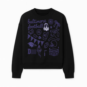 Baltimore Football Fan Decor Bundle - Ravens, Team Spirit, Game Day Elements, Sports Party Decorations, Pittsburgh Rivalry Theme - Sweatshirt 1758559974557.jpg