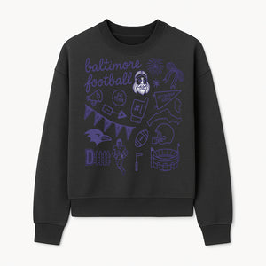 Baltimore Football Fan Decor Bundle - Ravens, Team Spirit, Game Day Elements, Sports Party Decorations, Pittsburgh Rivalry Theme - Sweatshirt 1758559974693.jpg