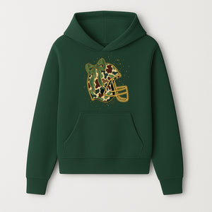Camo Football Helmet with Bow Graphic Tee - Sports Apparel for Women, Cute Football Gift, Trendy Game Day Outfit - Hoodie 1758559974796.jpg