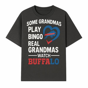 Buffalo Sports Grandma T-Shirt | Funny Gift for Grandmas Who Love Football | Bingo Play Humor | NFL Team Pride Apparel - T-shirt 1758559974812.jpg