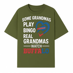 Buffalo Sports Grandma T-Shirt | Funny Gift for Grandmas Who Love Football | Bingo Play Humor | NFL Team Pride Apparel - T-shirt 1758559974925.jpg
