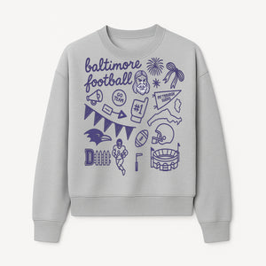 Baltimore Football Fan Decor Bundle - Ravens, Team Spirit, Game Day Elements, Sports Party Decorations, Pittsburgh Rivalry Theme - Sweatshirt 1758559974961.jpg