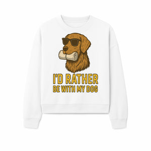 Funny Dog Lover T-Shirt: 'I'd Rather Be With My Dog' Vintage Style Graphic Tee - Sweatshirt 1758559975172.jpg