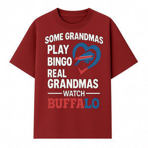 Buffalo Sports Grandma T-Shirt | Funny Gift for Grandmas Who Love Football | Bingo Play Humor | NFL Team Pride Apparel - T-shirt 1758559975406.jpg