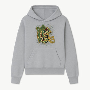 Camo Football Helmet with Bow Graphic Tee - Sports Apparel for Women, Cute Football Gift, Trendy Game Day Outfit - Hoodie 1758559975705.jpg
