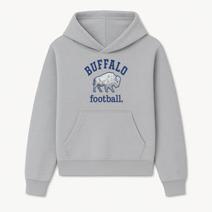 Buffalo Football Graphic T-Shirt, Geometric Bison Design, Sport Team Apparel, Casual Wear, Gift for Fans, Blue and White Themes - Hoodie 1758559975707.jpg