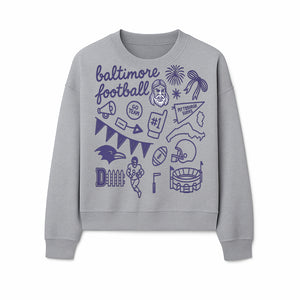 Baltimore Football Fan Decor Bundle - Ravens, Team Spirit, Game Day Elements, Sports Party Decorations, Pittsburgh Rivalry Theme - Sweatshirt 1758559975781.jpg