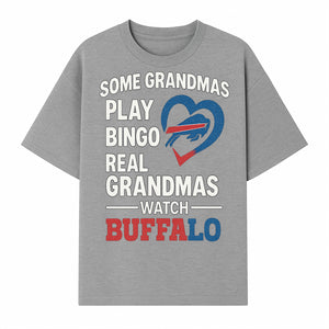 Buffalo Sports Grandma T-Shirt | Funny Gift for Grandmas Who Love Football | Bingo Play Humor | NFL Team Pride Apparel - T-shirt 1758559975786.jpg