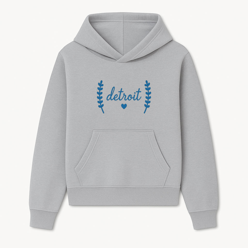 Detroit Love Floral Typography Wall Art - Modern Home Decor for City Pride Enthusiasts - Hoodie 1758559976127.jpg