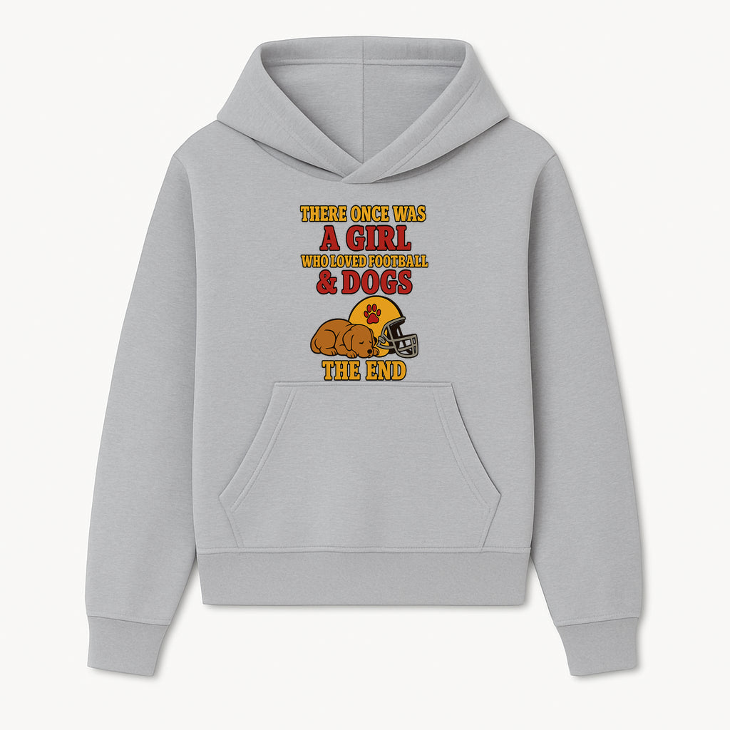 Girl Who Loved Football & Dogs - Cute Pet Lover Sign, Unique Wall Art for Dog Lovers and Football Fans, The End - Hoodie 1758559976621.jpg