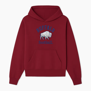 Buffalo Football Graphic T-Shirt, Geometric Bison Design, Sport Team Apparel, Casual Wear, Gift for Fans, Blue and White Themes - Hoodie 1758559976696.jpg