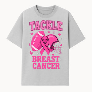 Pink Football Tackle Breast Cancer T-Shirt | Awareness Apparel | Football Fans Support | Breast Cancer Awareness Month Gift - T-shirt 1758559976969.jpg