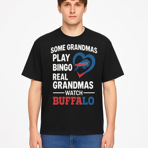 Buffalo Sports Grandma T-Shirt | Funny Gift for Grandmas Who Love Football | Bingo Play Humor | NFL Team Pride Apparel - T-shirt 1758559977025.jpg