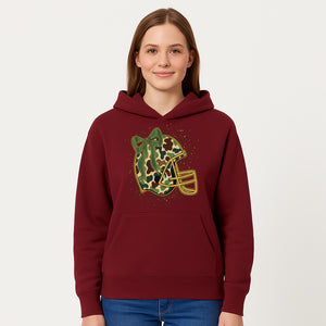 Camo Football Helmet with Bow Graphic Tee - Sports Apparel for Women, Cute Football Gift, Trendy Game Day Outfit - Hoodie 1758559977090.jpg