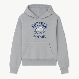 Buffalo Football Graphic T-Shirt, Geometric Bison Design, Sport Team Apparel, Casual Wear, Gift for Fans, Blue and White Themes - Hoodie 1758559977148.jpg
