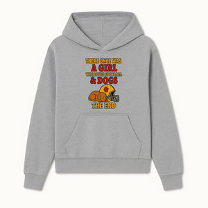 Girl Who Loved Football & Dogs - Cute Pet Lover Sign, Unique Wall Art for Dog Lovers and Football Fans, The End - Hoodie 1758559977166.jpg