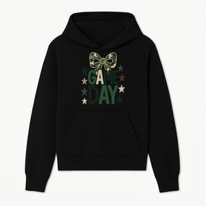 Camo Game Day Decor with Bow and Stars, Perfect for Sports Events, Team Spirit, and Home Decoration - Hoodie 1758559977176.jpg