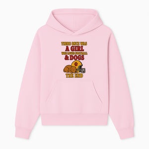 Girl Who Loved Football & Dogs - Cute Pet Lover Sign, Unique Wall Art for Dog Lovers and Football Fans, The End - Hoodie 1758559977420.jpg