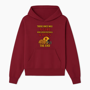 Girl Who Loved Football & Dogs - Cute Pet Lover Sign, Unique Wall Art for Dog Lovers and Football Fans, The End - Hoodie 1758559977602.jpg