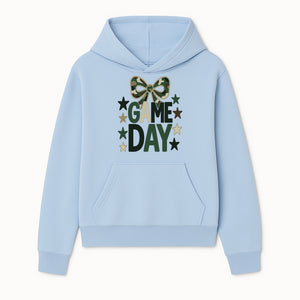 Camo Game Day Decor with Bow and Stars, Perfect for Sports Events, Team Spirit, and Home Decoration - Hoodie 1758559977721.jpg