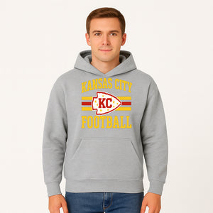 Kansas City Football KC Logo Neon Art Print - NFL Chiefs Team Decor for Fans, Sports Room, or Home Caves - Hoodie 1758559977784.jpg