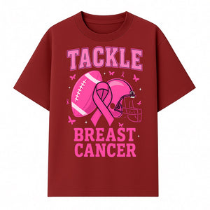 Pink Football Tackle Breast Cancer T-Shirt | Awareness Apparel | Football Fans Support | Breast Cancer Awareness Month Gift - T-shirt 1758559977899.jpg