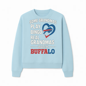 Buffalo Sports Grandma T-Shirt | Funny Gift for Grandmas Who Love Football | Bingo Play Humor | NFL Team Pride Apparel - Sweatshirt 1758559977961.jpg