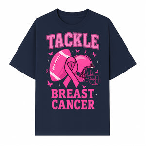 Pink Football Tackle Breast Cancer T-Shirt | Awareness Apparel | Football Fans Support | Breast Cancer Awareness Month Gift - T-shirt 1758559978020.jpg
