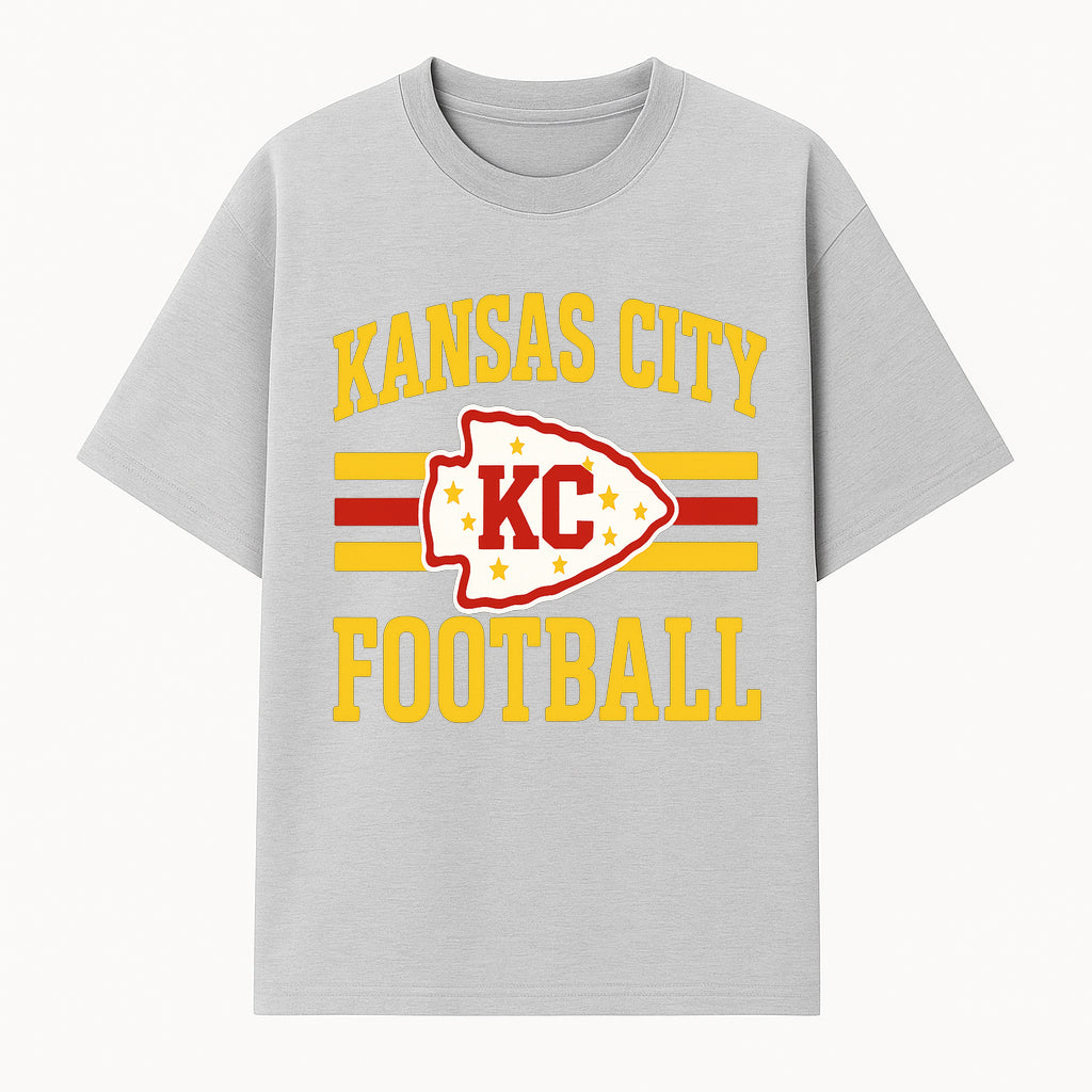 Kansas City Football KC Logo Neon Art Print - NFL Chiefs Team Decor for Fans, Sports Room, or Home Caves - T-shirt 1758559978061.jpg