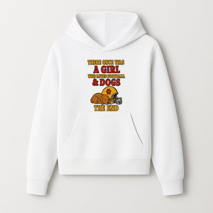 Girl Who Loved Football & Dogs - Cute Pet Lover Sign, Unique Wall Art for Dog Lovers and Football Fans, The End - Hoodie 1758559978120.jpg