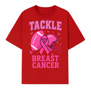Pink Football Tackle Breast Cancer T-Shirt | Awareness Apparel | Football Fans Support | Breast Cancer Awareness Month Gift - T-shirt 1758559978153.jpg