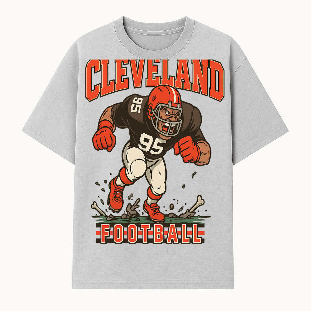 Cleveland Football Retro Graphic Tee - Vintage Style Sports Apparel for Men, Athletic Fan Gear, Team Spirit Shirt - T-shirt 1758559978329.jpg