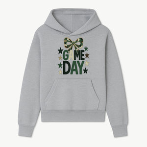 Camo Game Day Decor with Bow and Stars, Perfect for Sports Events, Team Spirit, and Home Decoration - Hoodie 1758559978419.jpg