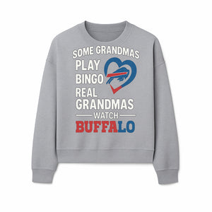 Buffalo Sports Grandma T-Shirt | Funny Gift for Grandmas Who Love Football | Bingo Play Humor | NFL Team Pride Apparel - Sweatshirt 1758559978647.jpg