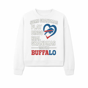 Buffalo Sports Grandma T-Shirt | Funny Gift for Grandmas Who Love Football | Bingo Play Humor | NFL Team Pride Apparel - Sweatshirt 1758559978798.jpg