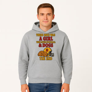Girl Who Loved Football & Dogs - Cute Pet Lover Sign, Unique Wall Art for Dog Lovers and Football Fans, The End - Hoodie 1758559979231.jpg