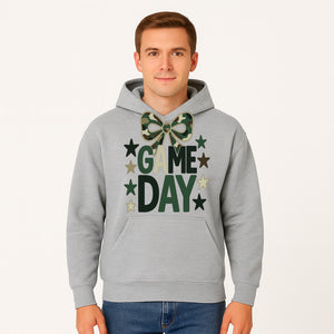 Camo Game Day Decor with Bow and Stars, Perfect for Sports Events, Team Spirit, and Home Decoration - Hoodie 1758559979682.jpg