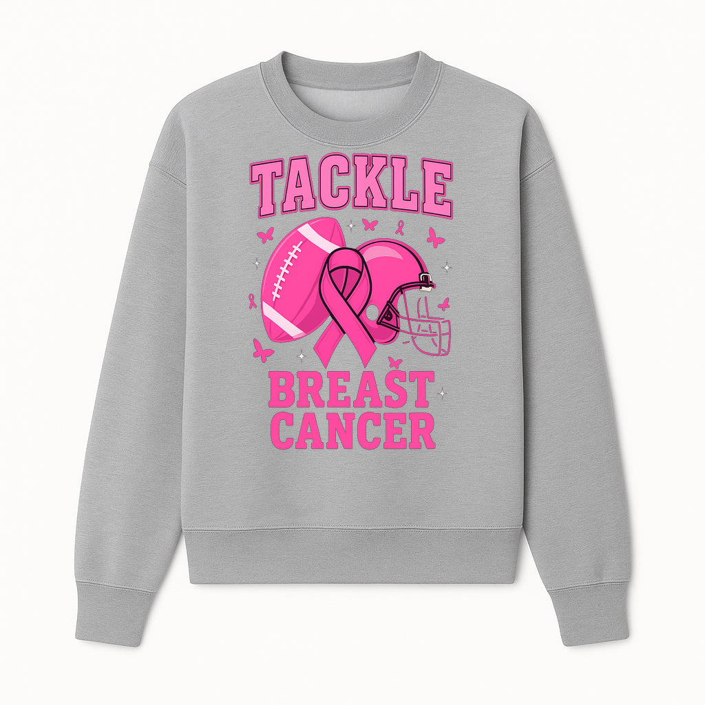 Pink Football Tackle Breast Cancer T-Shirt | Awareness Apparel | Football Fans Support | Breast Cancer Awareness Month Gift - Sweatshirt 1758559979802.jpg