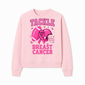 Pink Football Tackle Breast Cancer T-Shirt | Awareness Apparel | Football Fans Support | Breast Cancer Awareness Month Gift - Sweatshirt 1758559980631.jpg