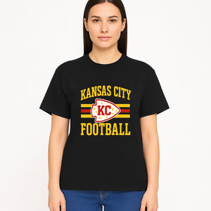 Kansas City Football KC Logo Neon Art Print - NFL Chiefs Team Decor for Fans, Sports Room, or Home Caves - T-shirt 1758559980796.jpg