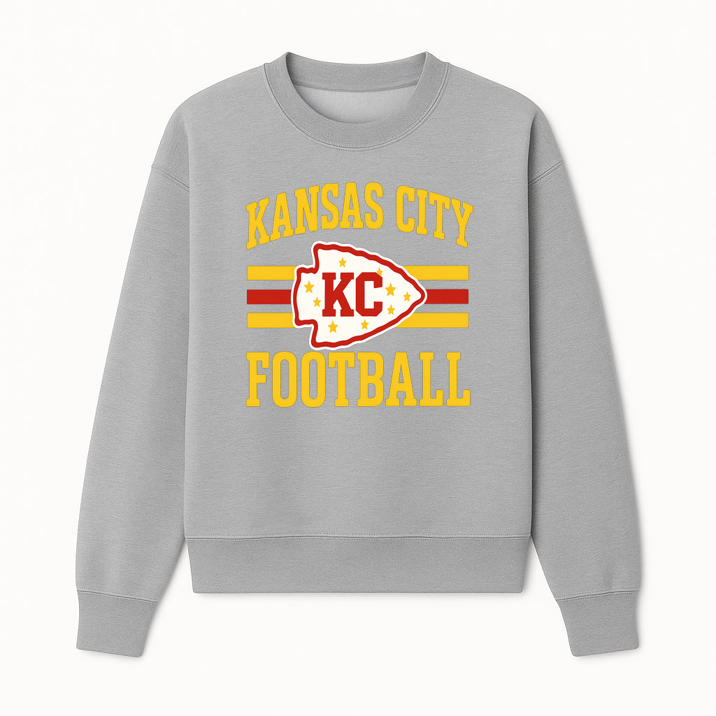 Kansas City Football KC Logo Neon Art Print - NFL Chiefs Team Decor for Fans, Sports Room, or Home Caves - Sweatshirt 1758559980919.jpg