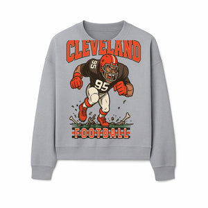 Cleveland Football Retro Graphic Tee - Vintage Style Sports Apparel for Men, Athletic Fan Gear, Team Spirit Shirt - Sweatshirt 1758559982494.jpg