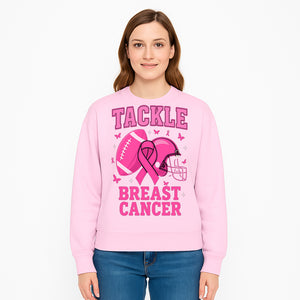 Pink Football Tackle Breast Cancer T-Shirt | Awareness Apparel | Football Fans Support | Breast Cancer Awareness Month Gift - Sweatshirt 1758559982566.jpg